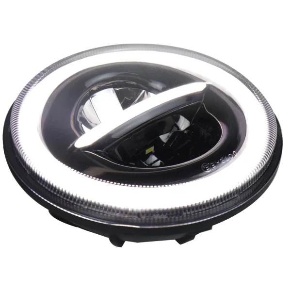 7 Inch Full Ring Round minus style Bike LED Headlight with Hi,Low Beam and Angel Eye Lamp