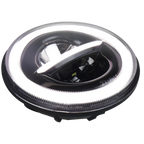 7 Inch Full Ring Round minus style Bike LED Headlight with Hi,Low Beam and Angel Eye Lamp