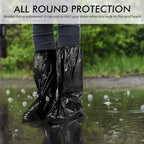 1 pair Black Waterproof Rain Boot Shoe Cover with reflector
