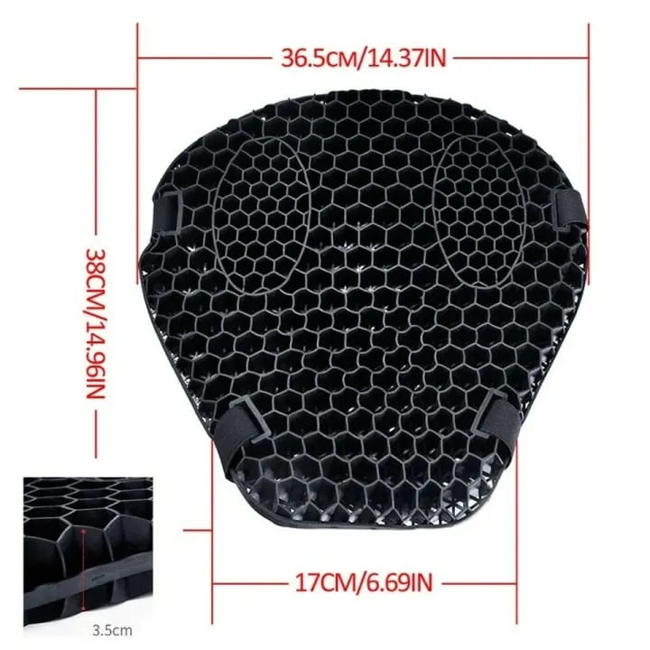 Motorcycle Honeycomb Gel Seat Cushion Decompression Cover Shock Absorbing Relief Air Mesh Cushions with Cover