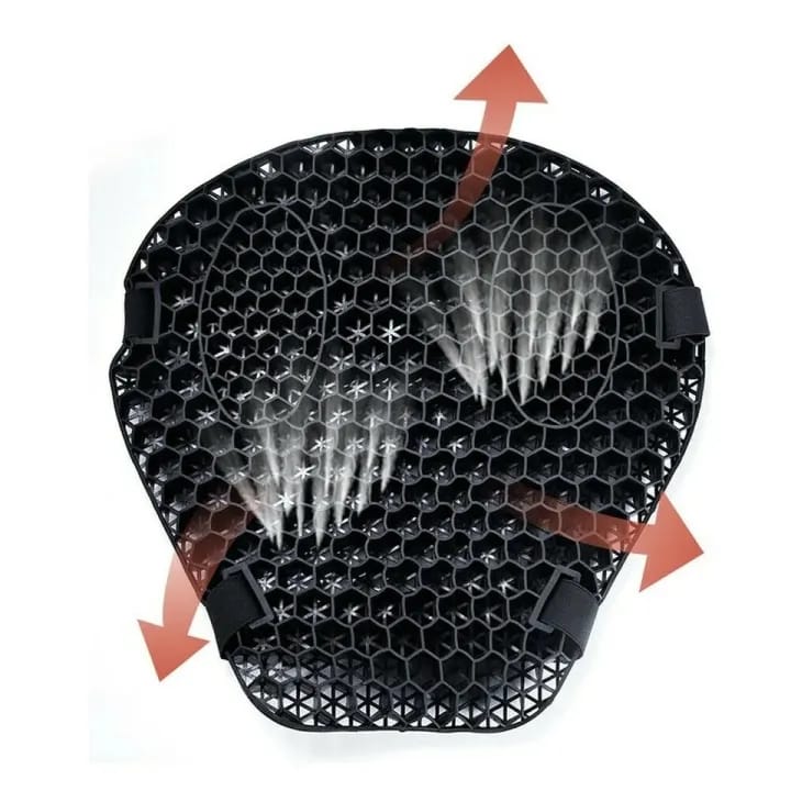 Motorcycle Honeycomb Gel Seat Cushion Decompression Cover Shock Absorbing Relief Air Mesh Cushions with Cover