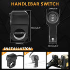 Motorcycle Metal Switch Waterproof Double Point Switch for Bike Headlight High Low Beam 1 Pc