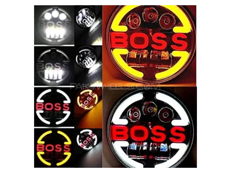Boss Headlight Round Beam Model For Jeep Wrangler