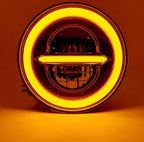 7 Inch Full Ring Round minus style Bike LED Headlight with Hi,Low Beam and Angel Eye Lamp