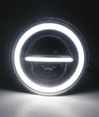 7 Inch Full Ring Round minus style Bike LED Headlight with Hi,Low Beam and Angel Eye Lamp