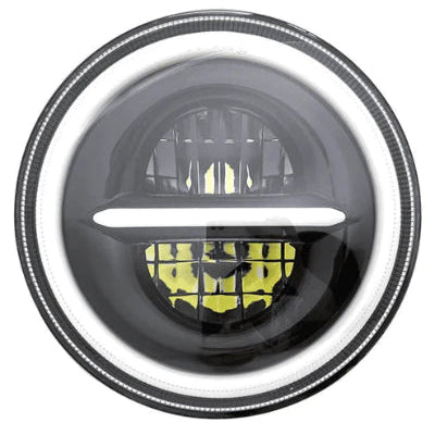 7 Inch Full Ring Round minus style Bike LED Headlight with Hi,Low Beam and Angel Eye Lamp