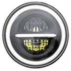 7 Inch Full Ring Round minus style Bike LED Headlight with Hi,Low Beam and Angel Eye Lamp