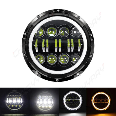 Hot Sale 7" Led Headlights 60w Round High Low Beam Angel Eye Motorcycle Headlight for jeep Truck Motorcycle